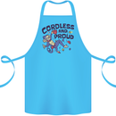 Cordless & Proud Rock Climbing Monkey Cotton Apron 100% Organic Turquoise