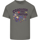 Cordless & Proud Rock Climbing Monkey Kids T-Shirt Childrens Charcoal
