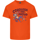 Cordless & Proud Rock Climbing Monkey Kids T-Shirt Childrens Orange