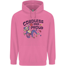 Cordless & Proud Rock Climbing Monkey Mens 80% Cotton Hoodie Azelea