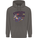 Cordless & Proud Rock Climbing Monkey Mens 80% Cotton Hoodie Charcoal