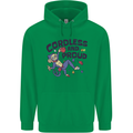 Cordless & Proud Rock Climbing Monkey Mens 80% Cotton Hoodie Irish Green