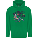 Cordless & Proud Rock Climbing Monkey Mens 80% Cotton Hoodie Irish Green