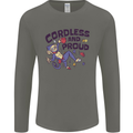 Cordless & Proud Rock Climbing Monkey Mens Long Sleeve T-Shirt Charcoal