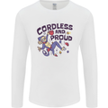 Cordless & Proud Rock Climbing Monkey Mens Long Sleeve T-Shirt White