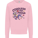 Cordless & Proud Rock Climbing Monkey Mens Sweatshirt Jumper Light Pink