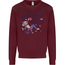 Cordless & Proud Rock Climbing Monkey Mens Sweatshirt Jumper Maroon