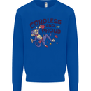 Cordless & Proud Rock Climbing Monkey Mens Sweatshirt Jumper Royal Blue