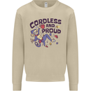 Cordless & Proud Rock Climbing Monkey Mens Sweatshirt Jumper Sand