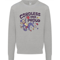 Cordless & Proud Rock Climbing Monkey Mens Sweatshirt Jumper Sports Grey