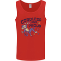 Cordless & Proud Rock Climbing Monkey Mens Vest Tank Top Red