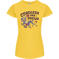 Cordless & Proud Rock Climbing Monkey Womens Petite Cut T-Shirt Yellow