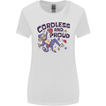 Cordless & Proud Rock Climbing Monkey Womens Wider Cut T-Shirt White