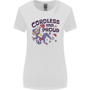 Cordless & Proud Rock Climbing Monkey Womens Wider Cut T-Shirt White
