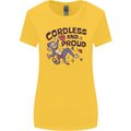 Cordless & Proud Rock Climbing Monkey Womens Wider Cut T-Shirt Yellow