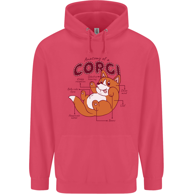 Corgi Anatomy Dog Childrens Kids Hoodie Heliconia