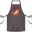 Corgi Anatomy Dog Cotton Apron 100% Organic Dark Grey