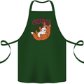 Corgi Anatomy Dog Cotton Apron 100% Organic Forest Green
