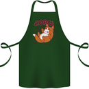 Corgi Anatomy Dog Cotton Apron 100% Organic Forest Green