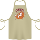 Corgi Anatomy Dog Cotton Apron 100% Organic Khaki
