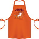 Corgi Anatomy Dog Cotton Apron 100% Organic Orange