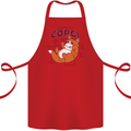 Corgi Anatomy Dog Cotton Apron 100% Organic Red