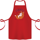 Corgi Anatomy Dog Cotton Apron 100% Organic Red