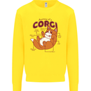 Corgi Anatomy Dog Kids Sweatshirt Jumper Yellow