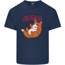 Corgi Anatomy Dog Kids T-Shirt Childrens Navy Blue