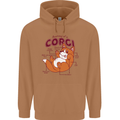 Corgi Anatomy Dog Mens 80% Cotton Hoodie Caramel Latte