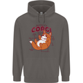 Corgi Anatomy Dog Mens 80% Cotton Hoodie Charcoal