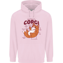 Corgi Anatomy Dog Mens 80% Cotton Hoodie Light Pink