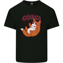 Corgi Anatomy Dog Mens Cotton T-Shirt Tee Top Black