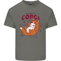 Corgi Anatomy Dog Mens Cotton T-Shirt Tee Top Charcoal