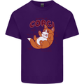 Corgi Anatomy Dog Mens Cotton T-Shirt Tee Top Purple