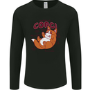 Corgi Anatomy Dog Mens Long Sleeve T-Shirt Black