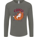 Corgi Anatomy Dog Mens Long Sleeve T-Shirt Charcoal