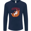 Corgi Anatomy Dog Mens Long Sleeve T-Shirt Navy Blue
