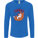 Corgi Anatomy Dog Mens Long Sleeve T-Shirt Royal Blue