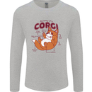 Corgi Anatomy Dog Mens Long Sleeve T-Shirt Sports Grey