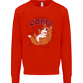 Corgi Anatomy Dog Mens Sweatshirt Jumper Bright Red