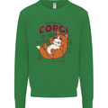 Corgi Anatomy Dog Mens Sweatshirt Jumper Irish Green