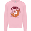 Corgi Anatomy Dog Mens Sweatshirt Jumper Light Pink