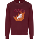 Corgi Anatomy Dog Mens Sweatshirt Jumper Maroon