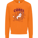 Corgi Anatomy Dog Mens Sweatshirt Jumper Orange