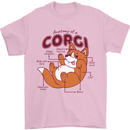 Corgi Anatomy Dog Mens T-Shirt 100% Cotton Light Pink