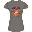 Corgi Anatomy Dog Womens Petite Cut T-Shirt Charcoal