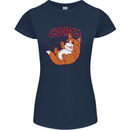 Corgi Anatomy Dog Womens Petite Cut T-Shirt Navy Blue