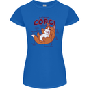 Corgi Anatomy Dog Womens Petite Cut T-Shirt Royal Blue