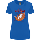 Corgi Anatomy Dog Womens Wider Cut T-Shirt Royal Blue